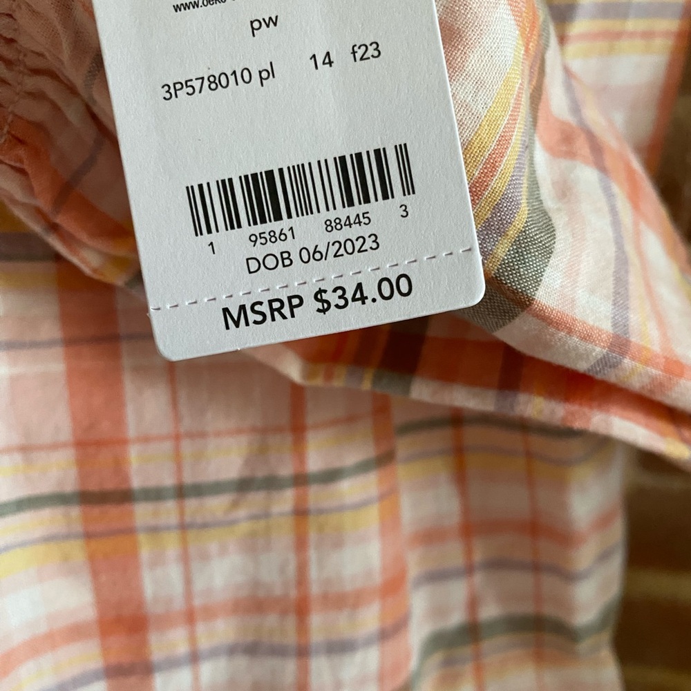 Carter’s Plaid Ruffle Top - New With Tags Girls - Picture 7 of 8